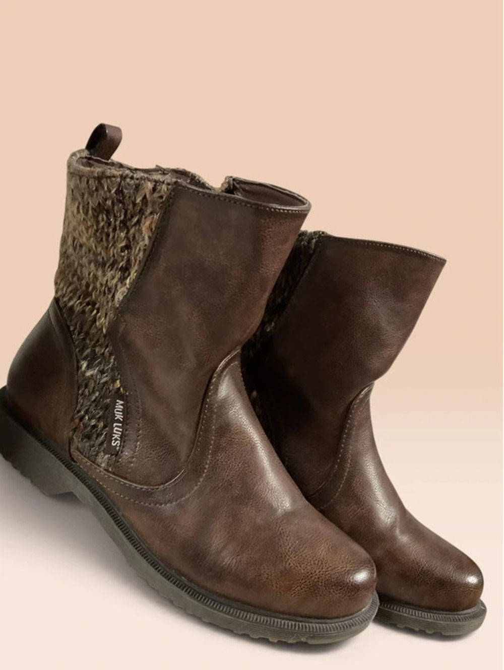 Dark Brown Muk Luks Women's Karlie Boots Size 9 Water Resistant